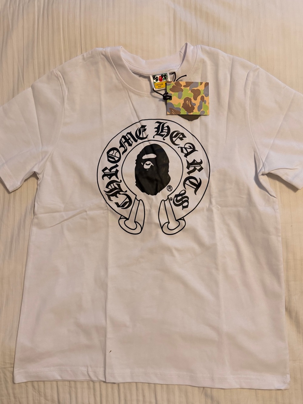 A Bathing Ape Inspired Chrome Hearts Logo Tee in White